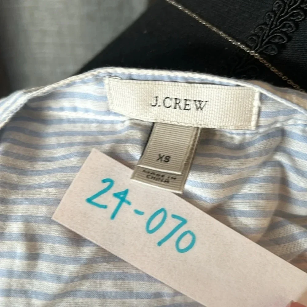 Blue and White Striped J. Crew Dress